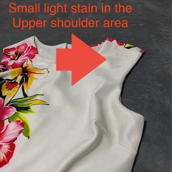 Women's Beautiful Floral Causal W/ Sheer See-Through Waist Dress - Picture 5 of 8